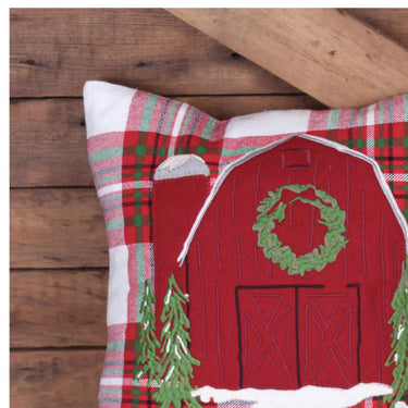 C Tree Farm Barn Pillow 14 Inx14 In PL784201 - The Fox Decor